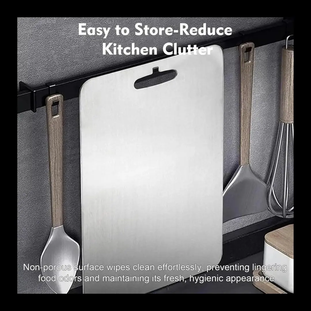 Titanium Chopping Board – Non-Toxic, Knife-Friendly, 13x9 inches Easy Clean