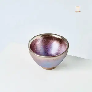 Mini Candy Glaze Teacup – Iridescent Handmade Ceramic Cup with Random Colors | Fun Gift for Tasting & Tea Time