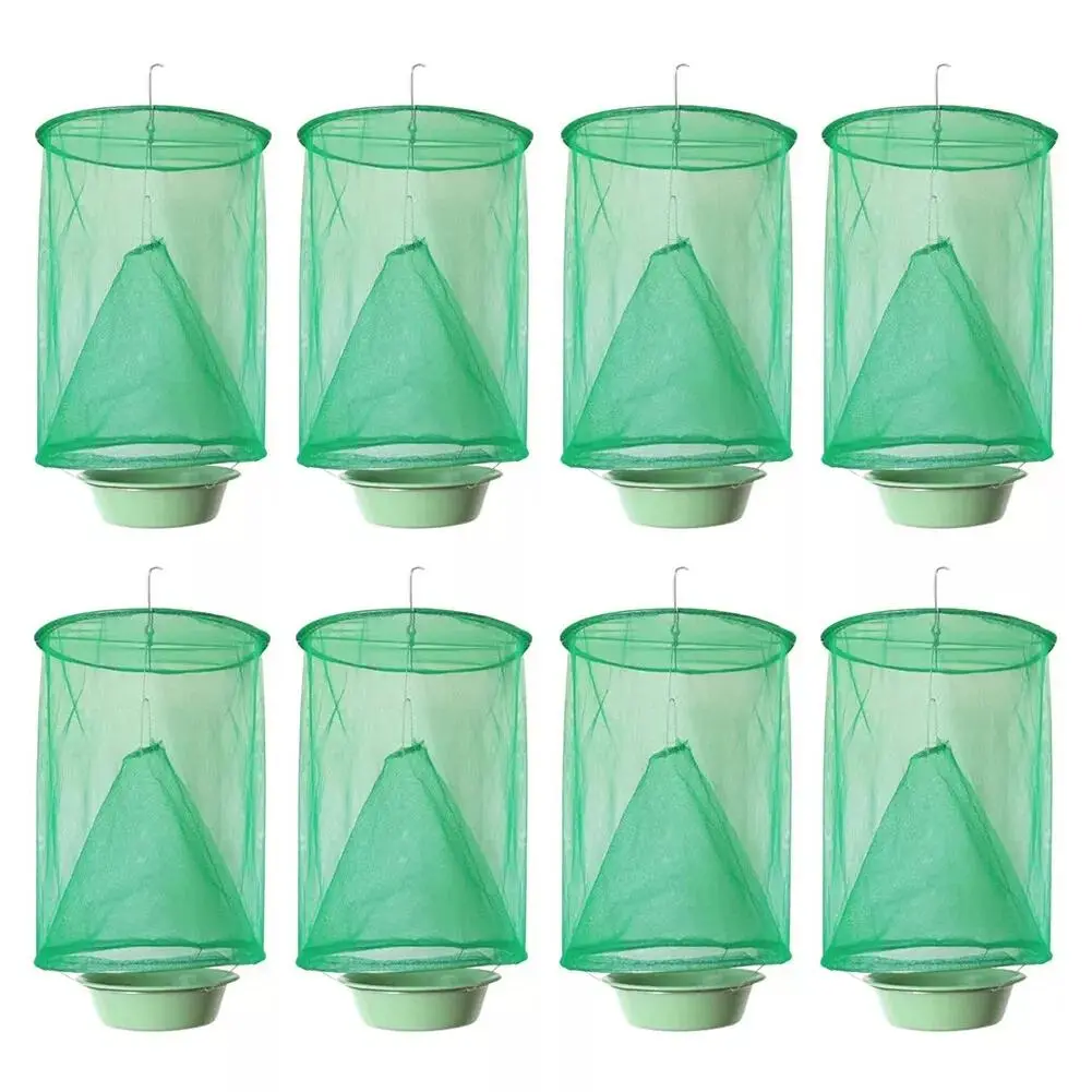 1/2/8/16PCS Non-Toxic Hanging Fly Net with Bait Storage – Reusable Flying Insect Traps for Home, Ranch & Garden, Effective Pest Control, Easy to Hang, Eco-Friendly Design, Safe Around Kids & Pets, Keeps Outdoor Spaces Fly-Free