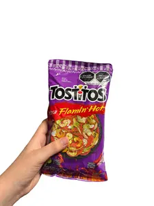 Tostitos 10 Pack of Hot Normal Size Bags - Crispy & Crunchy Mexican Chips for Quick Snack Enjoyment Spicy Flavor