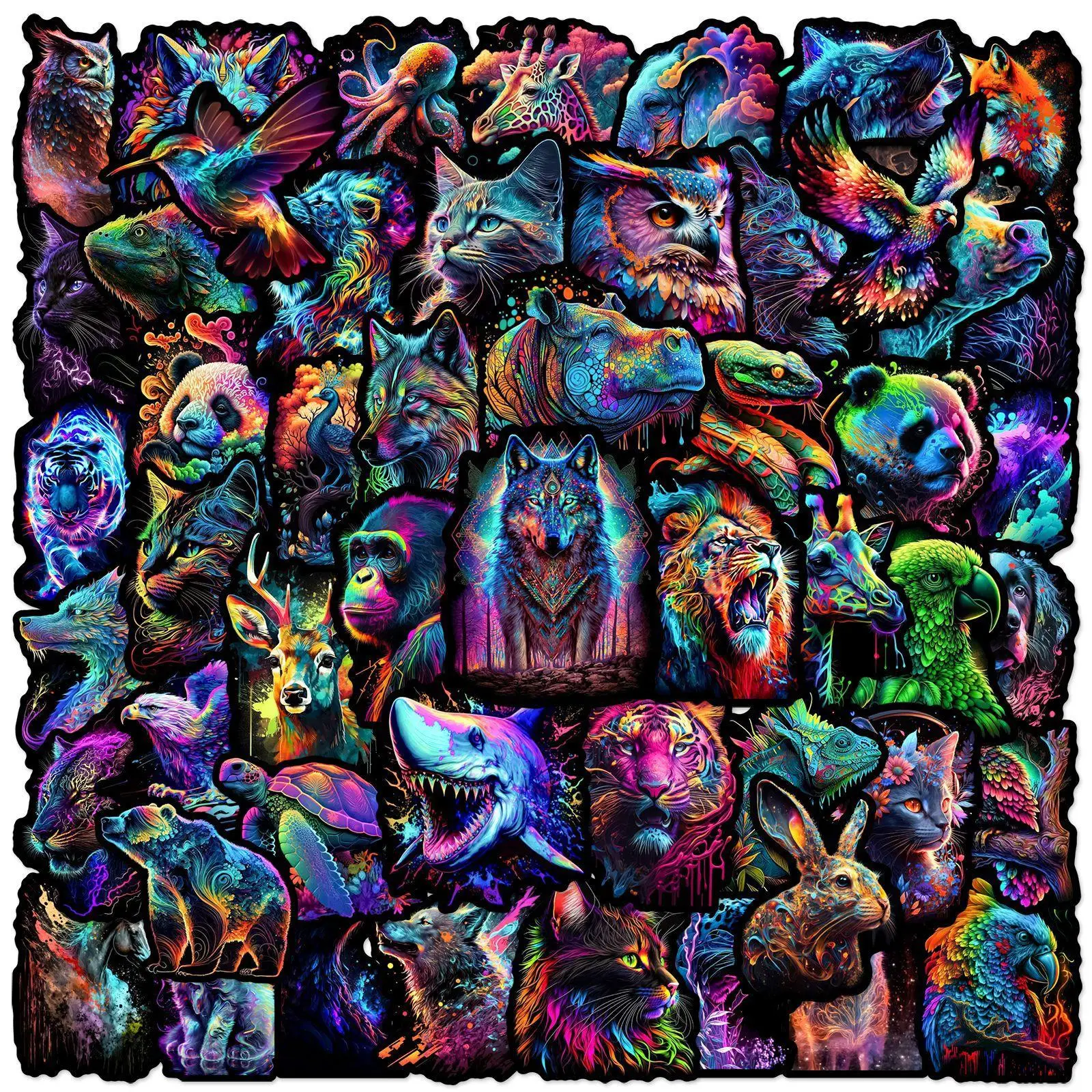 Colorful Pattern Car Sticker, Waterproof Self Adhesive Decor Paper, Decor Stickers for Car Motorcycle Gift Greeting Card Water Bottle Laptop Phone