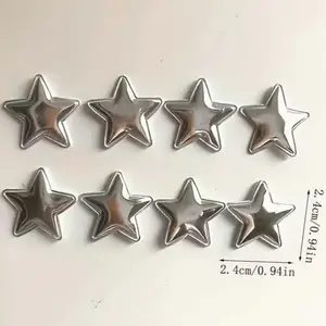 Cute Silver Color Star Shaped Refrigerator Magnets, Perfect for Vibrant Decor, Home Decor, Kitchen & Office Decoration, Fridge Organization Tools, Sticker