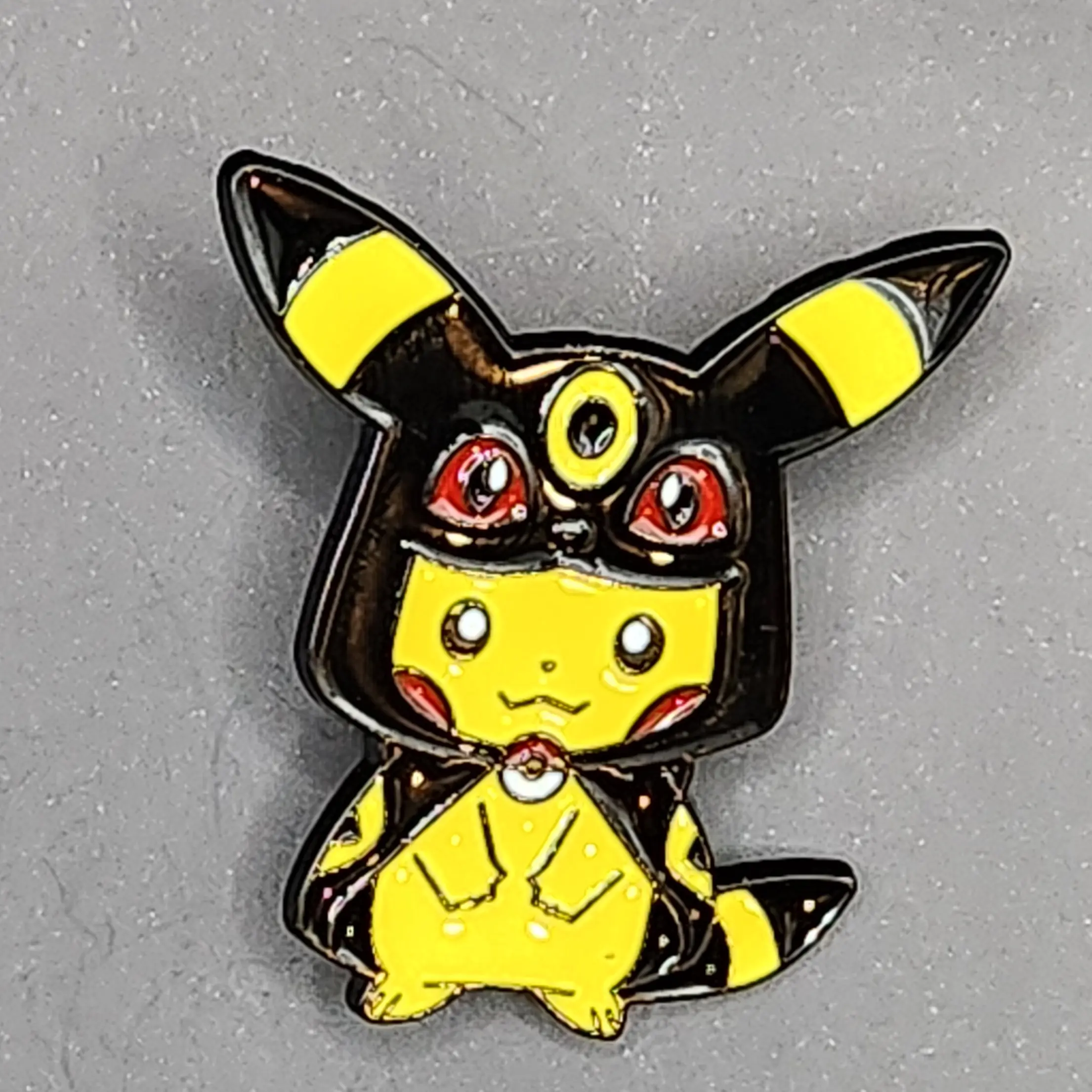 Poncho Wearing Pikachu - Umbreon Enamel Pin