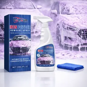 Fast Iron eraser and Rust Remover removal Spray for Auto Wheels and Paint with Microfiber Towel (120ml-1 or 3 Pack)