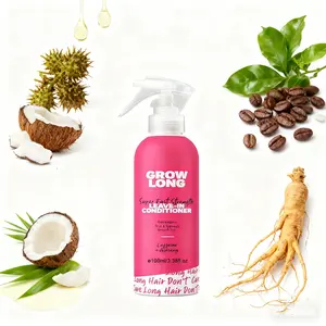 Wash free spray conditioner, Haircare, rich in caffeine, castor oil and ginseng root extract, deep care and nourishment formula, moisturizing formula makes hair soft and shiny, smooth and smooth, suitable for daily use.