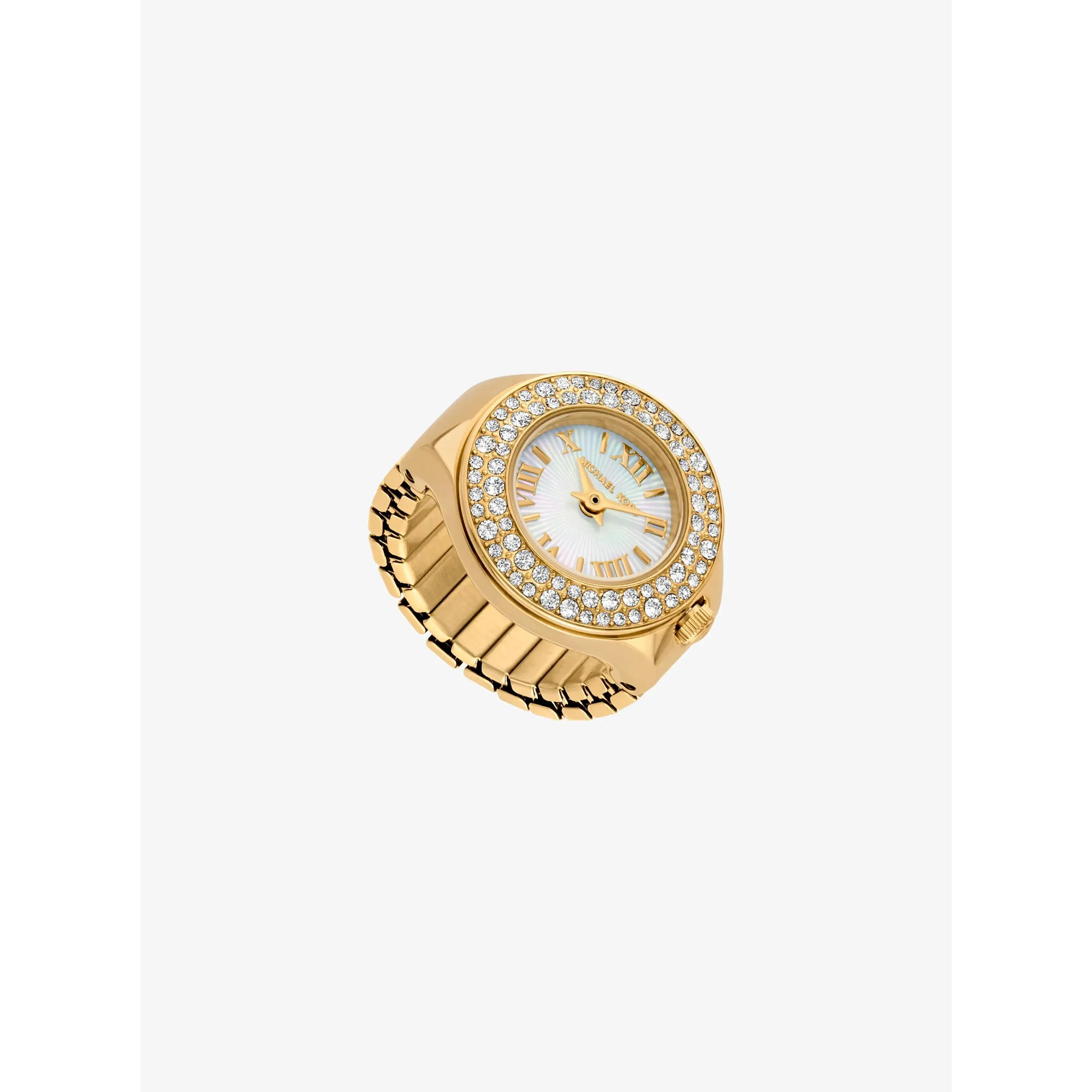 Liliane Pavé Gold-Tone Ring Watch