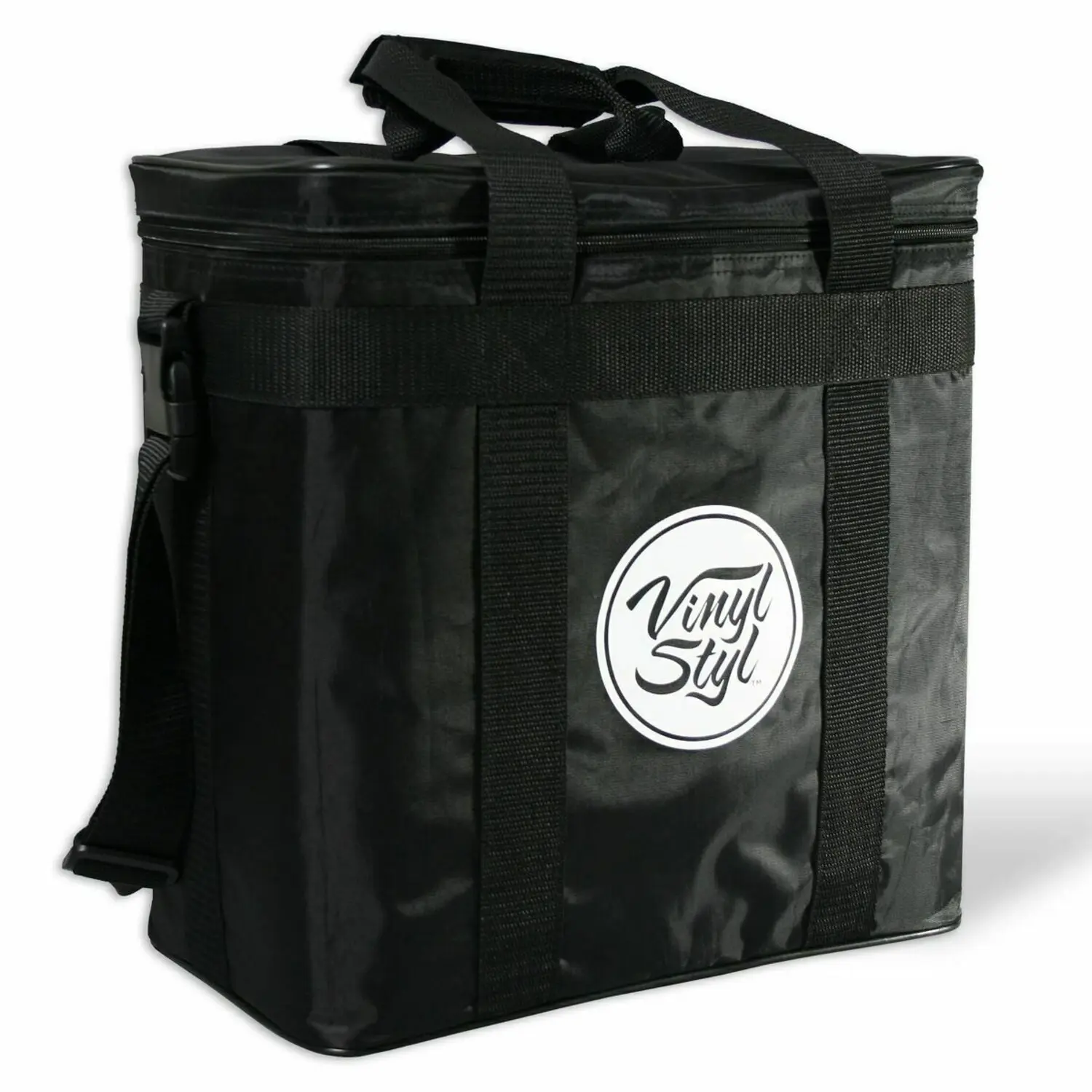 Vinyl Styl® VS-A-016 Padded Carrying Case for Records and Portable Turntables (Black)  [VINYL ACCESSORIES] Large Item Exception , Audiophile