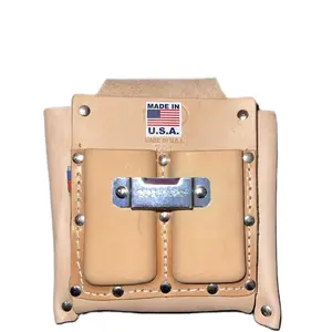 Leather Plier Holder Utility - Made in U.S.A. with American Flag Emblem and Secure Rivet Design