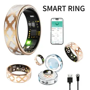 Smart Health Ring for Women & Men, IP68 Waterproof with Charging Case, Remote Camera Control, No Subscription, Works with iPhone & Android
