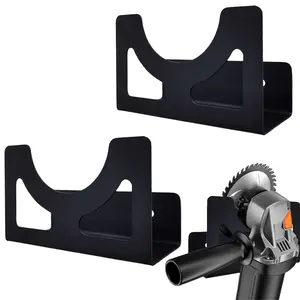 2pcs Angle Grinder & Polisher Wall Mount Holder Heavy-Duty Power Tool Hanger Bracket, Multi-Functional Iron Storage Rack For Workshop, Pegboard, Garage, And Home Use
