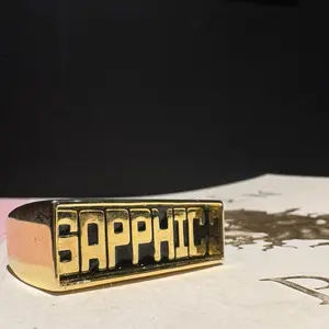 Sapphic Statement Double Ring