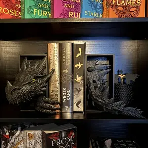 Dragon Design Book End, 2 Counts/set Creative Book End, Book Shelf Decoration, Home Decor Ornament, Room Decor, Gift for Friend