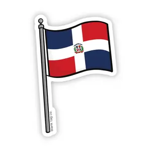 Blank Tag Co.® Dominican Republic Flag Waterproof Sticker