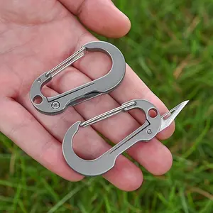 Titanium Alloy Keychain with Small Knife, High Hardness Mail Unboxing Tool, Hanging Bag Keychain, Perfect Birthday Gift, Outdoor Keychain
