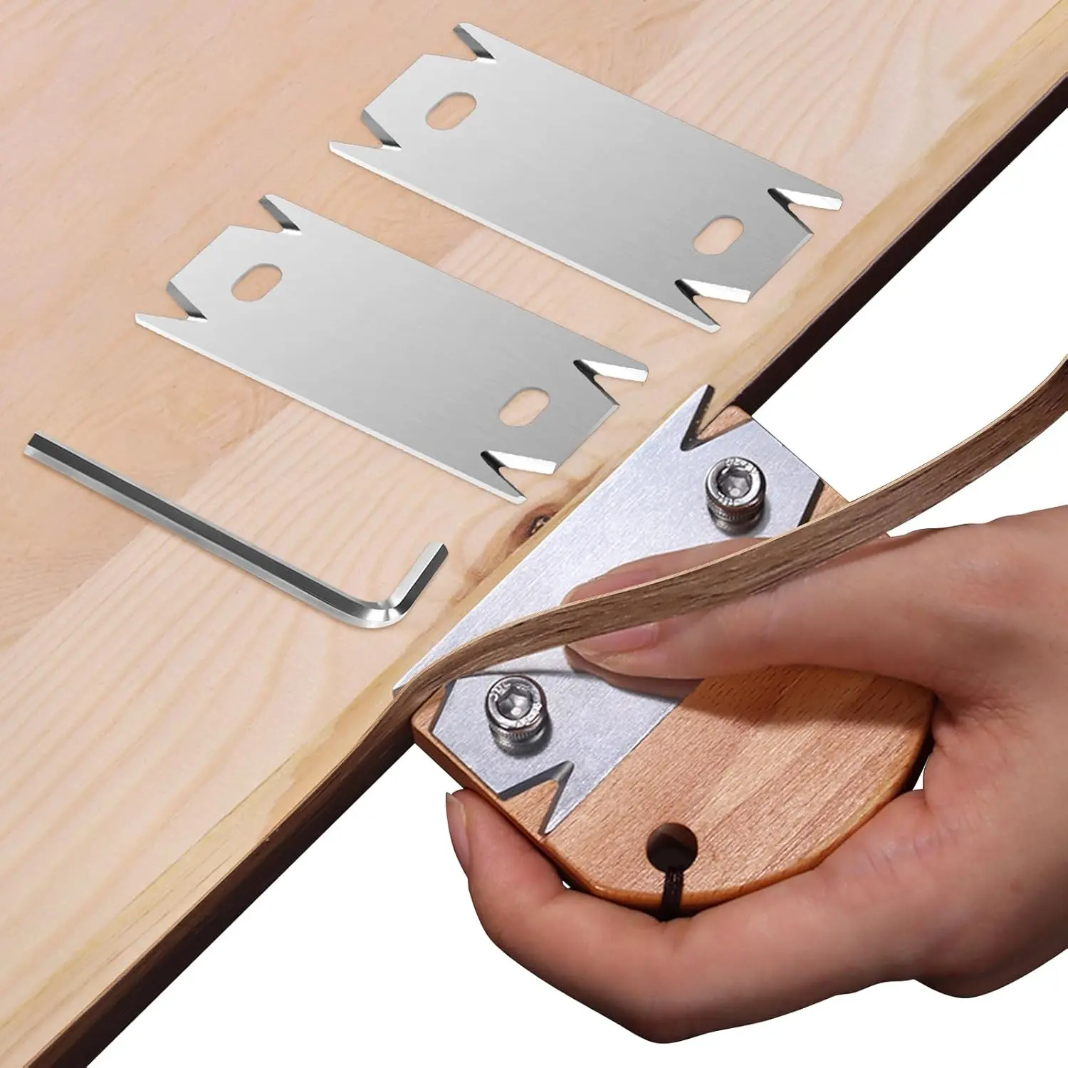 Edge Banding Trimmer & Planer with 2PCS Replacement Blades, Home Supplies Tool for Deburring, Chamfering, and Trimming