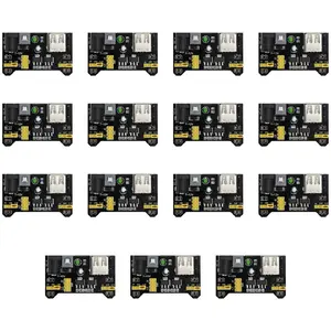 15 PACKS 3.3V & 5V Power Modules, suitable for MB102 102 Prototype Circuit Boards, powered by DC 6.5 - 12V or USB Power Modules.