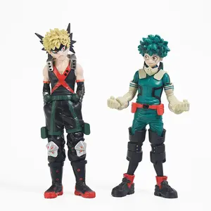 New Bandai 17cm Anime My Hero Academia Izuku Midoriya & Katsuki Bakugo Action Figure Set PVC Collectible Model Toy for Fans Gift