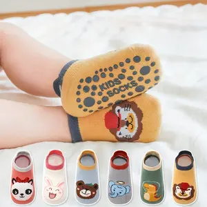 6 Pairs of cute cartoon socks boys & girls. Breathable, non -, with little tail gel trampolining. All - season floor socks