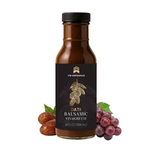 CW Dressings Award-Winning Date Balsamic Vinaigrette Marinade & Salad Dressing 12 Oz Vegan Diabetic Friendly Organic Deglet Nour Date Syrup Extra Virgin Olive Oil Balsamic Vinegar - Flavor Packed