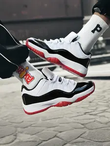 A11 Basketball Shoes Unisex Low Top Couple Sports Sneakers, Durable Microfiber Material, Sporty Style, All Seasons Wear, Medium Width