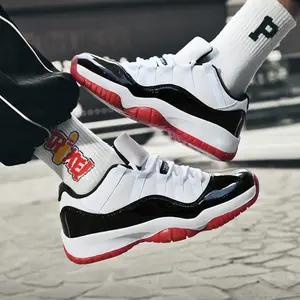 A11 Basketball Shoes Unisex Low Top Couple Sports Sneakers, Durable Microfiber Material, Sporty Style, All Seasons Wear, Medium Width