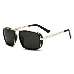 Men's Classic Vintage Punk Polarized Sunglasses - UV400 Steampunk Square Shades, Stylish Summer Eyewear for Driving, Outdoor Activities, Classic Vintage Sunglasses, Men's Sunglasses