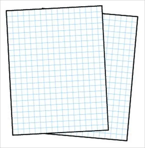 3-Hole Punched Double Sided Graph Paper With Chipboard Back, White