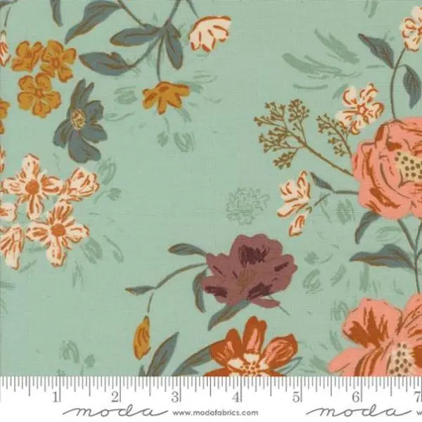 Fabric Moda Mist Harvest Bloom Foraged Found by the Quarter Yard 45630-23