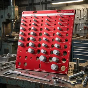 Professional Thread Gauge Set: Precision Pitch Measuring Tool, Nut & Bolt Size Identifier, Portable Thread Tester for DIY & Mechanical Repair, Durable Internal/External Thread Checker for Automotive Measurement