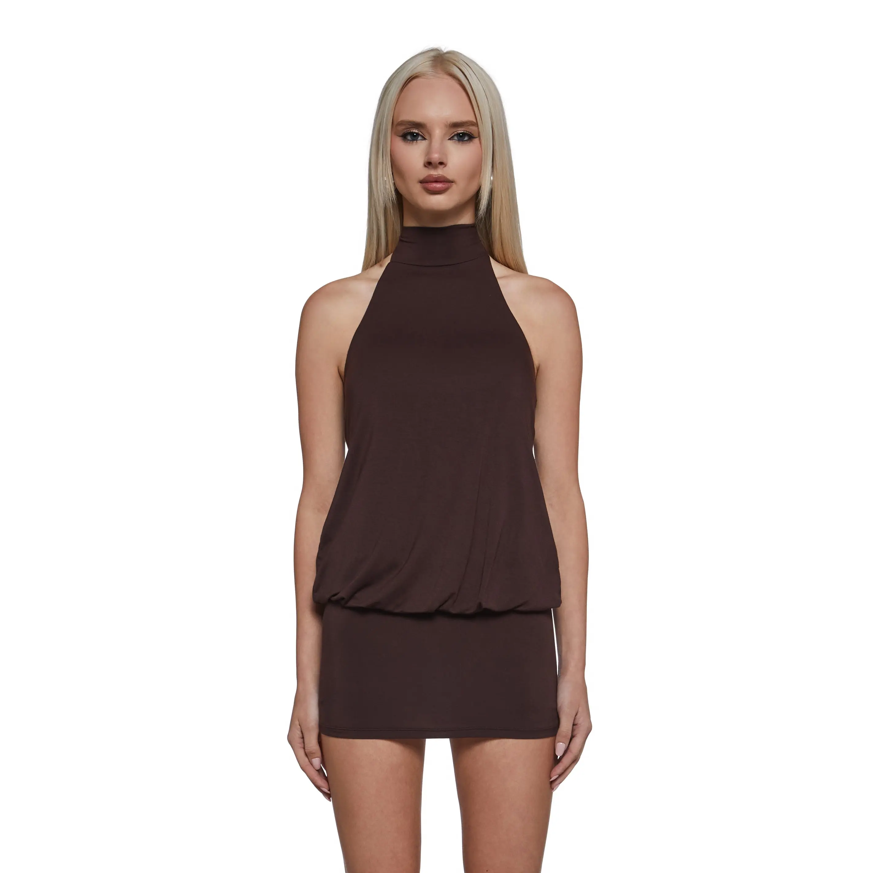 Club Moves Halter Dress - Brown - TikTok Shop Club Moves Halter Dress - Brown - TikTok Shop