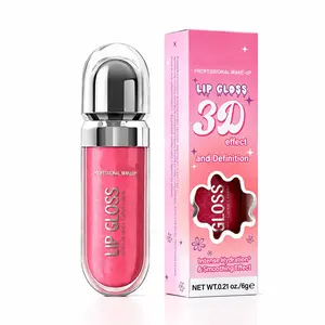 Lip Gloss Romantic Beauty 3D Effect, High Shine Intense Hydration Lip Gloss, Non Sticky Long Lasting 3D Volume Smoothing Glossy Finish Shimmery Lip Makeup Lipstick