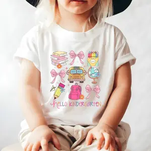Kindergarten Coquette Pastel School Shirt, Girly First Day Of Kindergarten T-Shirt, Back To School Shirt, Girly Coquette Tee, Best Gift For Students