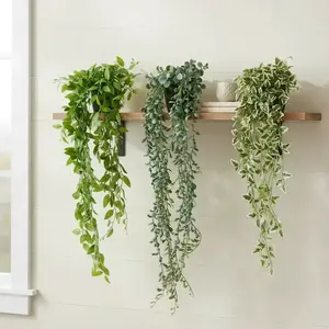 Artificial Hanging Plant for Room Decor, Faux Hanging Plant, Lifelike Fake Plant, Green Indoor Plants Decoration for Home Decor Bathroom Farmhouse Room Shelf, Dorm Essentials, Flower Arrangement, Living Room Decor #GLOBAL PICKS