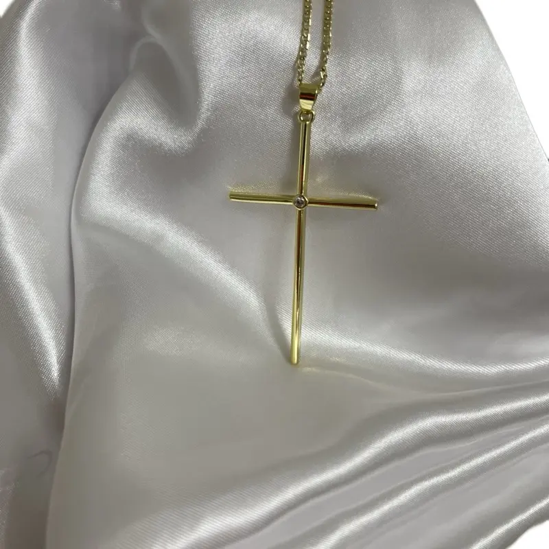 Cadena Cubana Fina with Cross of High Quality for Daily Use 20 Inches Length