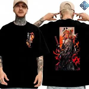 Rengoku Ver 5 Character Shirt Demon Slayer Tee Anime Lover Tshirt Unisex Short Sleeve Tee with Detailed Graphic Design