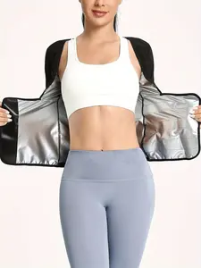 DealsForYouDay Women's Plain Adjustable Velcro Closure Open Bust Sauna Tee for Workout set women, Ladies Sportswear, upgrade generation, Shoulder width expansion, No odor, Suitable for obese individuals, Workout Slimming, Better Performance Gymoutfits