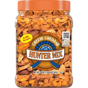 Cheesy Cheddar Hunter Bulk Trail Mix 20 oz Roasted Peanuts Sesame Corn Sticks Almonds Cashews Protein Cheese Snacks for Adults Kids