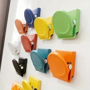 Magnetic Office Sticky Note Holder, 5 Counts Multipurpose Colorful Sticky Note Clip, Desk Organizer for Home Kitchen Office Garage, Office Desk Accessories