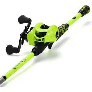 Baitcast & Spinning Reel and Fishing Rod Combo, IM7 Graphite 2 count Blank Rods,EVA Handle & "S" Style Hook Keeper