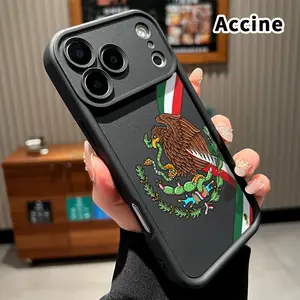 Phone Case for iPhone 17 Pro Max 16 15 14 Plus 13 12 Mini 11 XR X XS Air E Mexican emblem grace TPU Silicone Shock-resistant Durable Protective Soft Cover