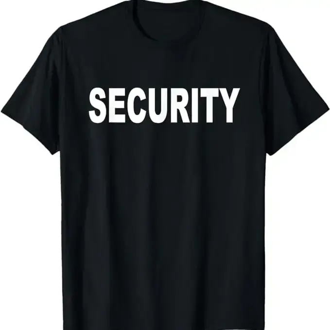 Men's Unisex Short-Sleeve Round Neck Casual T-Shirt - Security Guard Event Safety Officer Top, Men's Tops, Casual Clothes