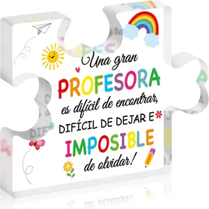 Spanish Teacher Appreciation Gifts - Acrylic Gift for Teacher Thank You Gifts for Teachers from Student End of Year Graduation Christmas Birthday Acrylic Gift for Teachers Decorative Plaque Acrylic Decoration Sign