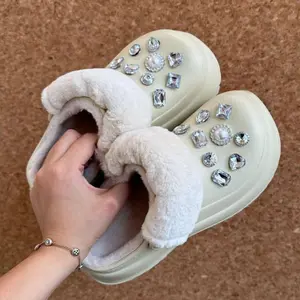 Women’s Velvet Fur Warm Winter Clogs/Sandals, 2025 New Fashion, Comfortable Winter Snow Slippers