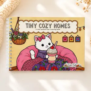 Tiny Cozy Homes | Mini Coloring Book Collection Pocket-Size Coloring Books to Slow Down Anywhere