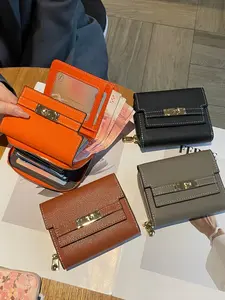 Women's Small Leather Wallet Credit Card Holder, Elegant Fashion Wallet, Stylish Wallet, Multi-Card Slots, High-Quality Accordion Design, Perfect Gift for Christmas, Halloween, Birthday