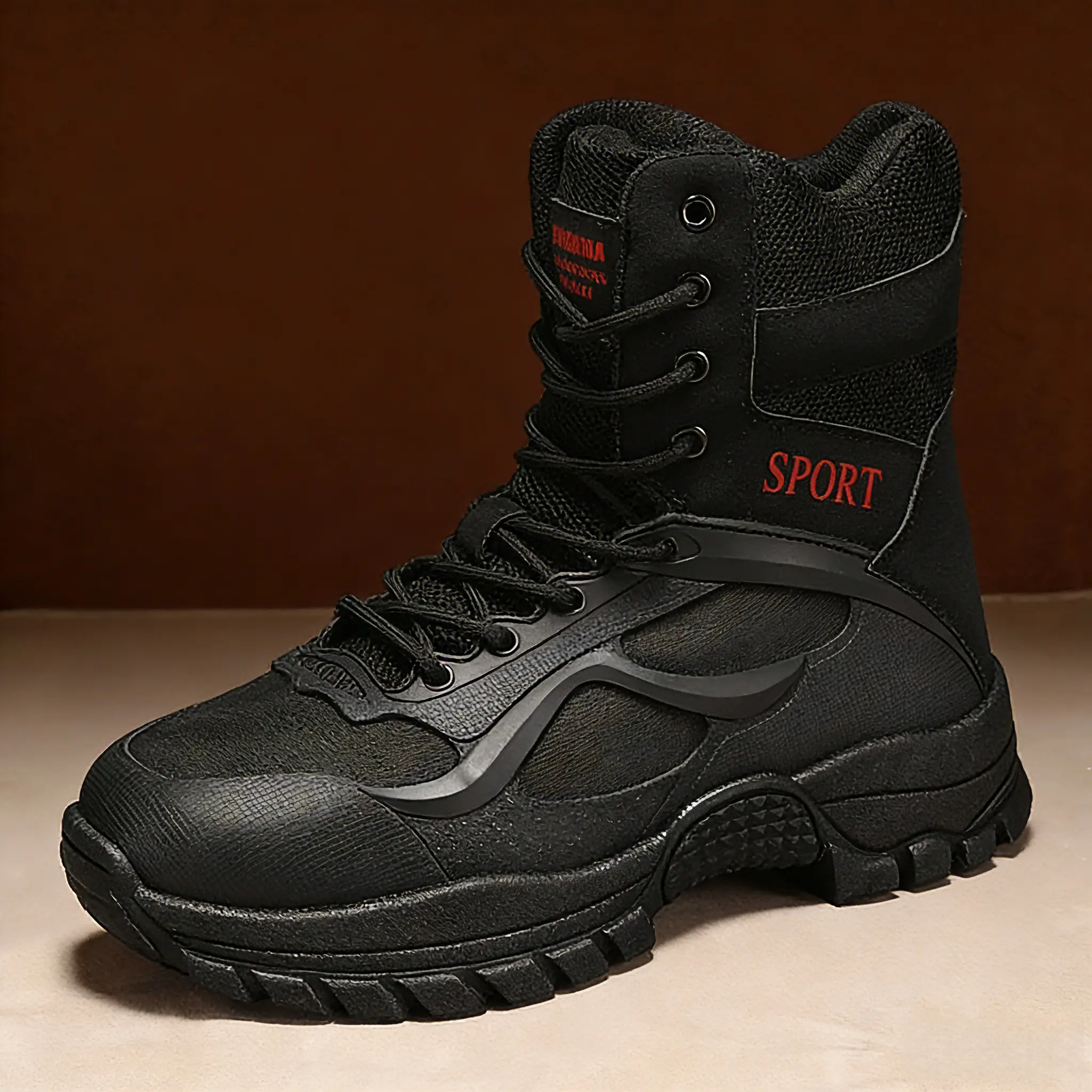 Men's Work Boots Lightweight Protection Waterproof Hiking Boots with Anti-Skid Rugged Outdoor Design