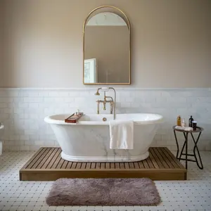 Freya Aurelia Double Arched Gold Framed Wall Mirror| Living Room Wall Decor| Bathroom Mirror| Wardrobe Mirror