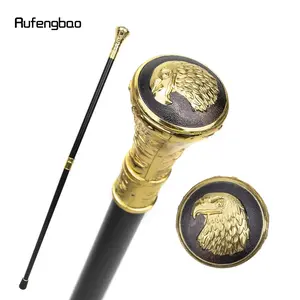 Golden Luxury Eagle Hawk Head Relief Walking Cane Fashion Decorative Walking Stick  Performance stage Cane 93cm