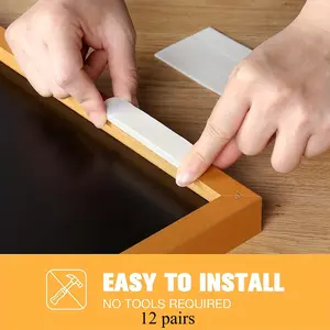 12 Pairs Of 24 Pieces Picture Hanging Strips, Poster Hanging Strips - Easy To Install, No Tools Required, No Damage Hanging Pictures, Posters, Murals - Perfect Home And Office Accessories.
