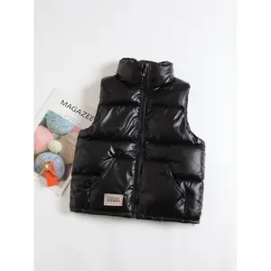 Kids/TeensMetallicHeavy-WeightPufferVestWindproofPaddedSleevelessGiletBoysAndGirlsWinterVest